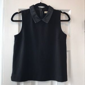Madewell black top w/ Peter Pan collar, size small